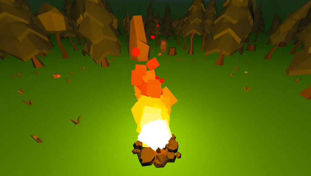 Campfire scene exported from Unity to WebVR